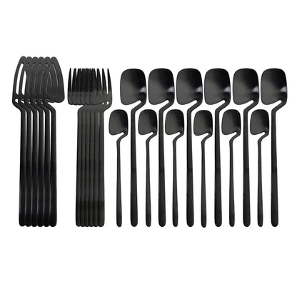 Black Cutlery Set (24-Piece / 6-People)