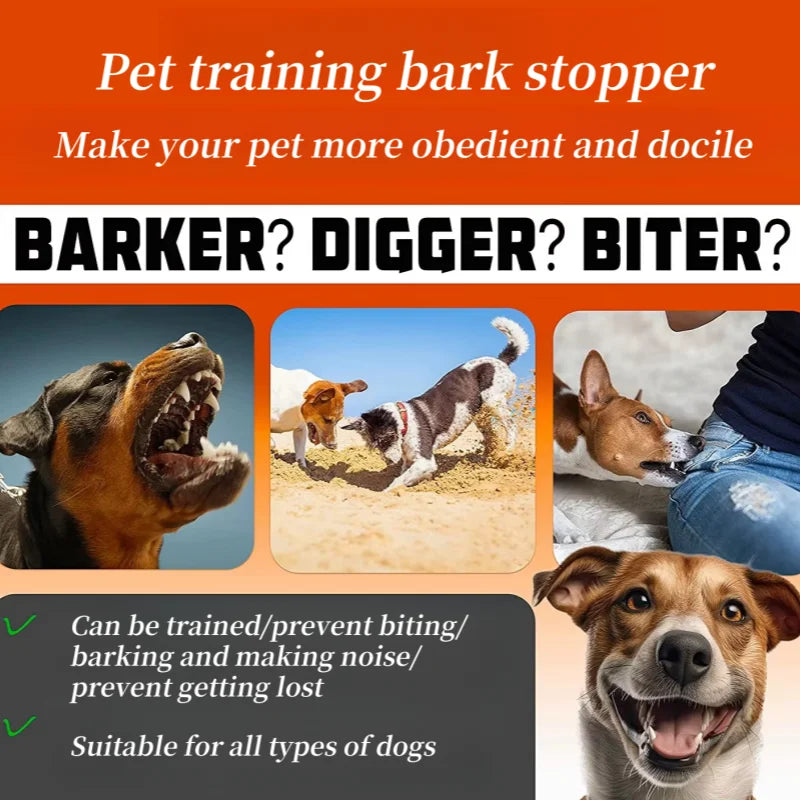Anti-Barking Collar – Vibration & Shock Training for All Dog Sizes