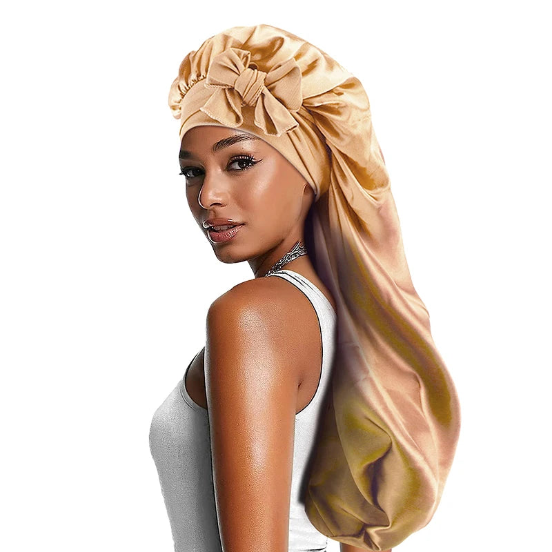 Long Bowknot Satin Bonnet