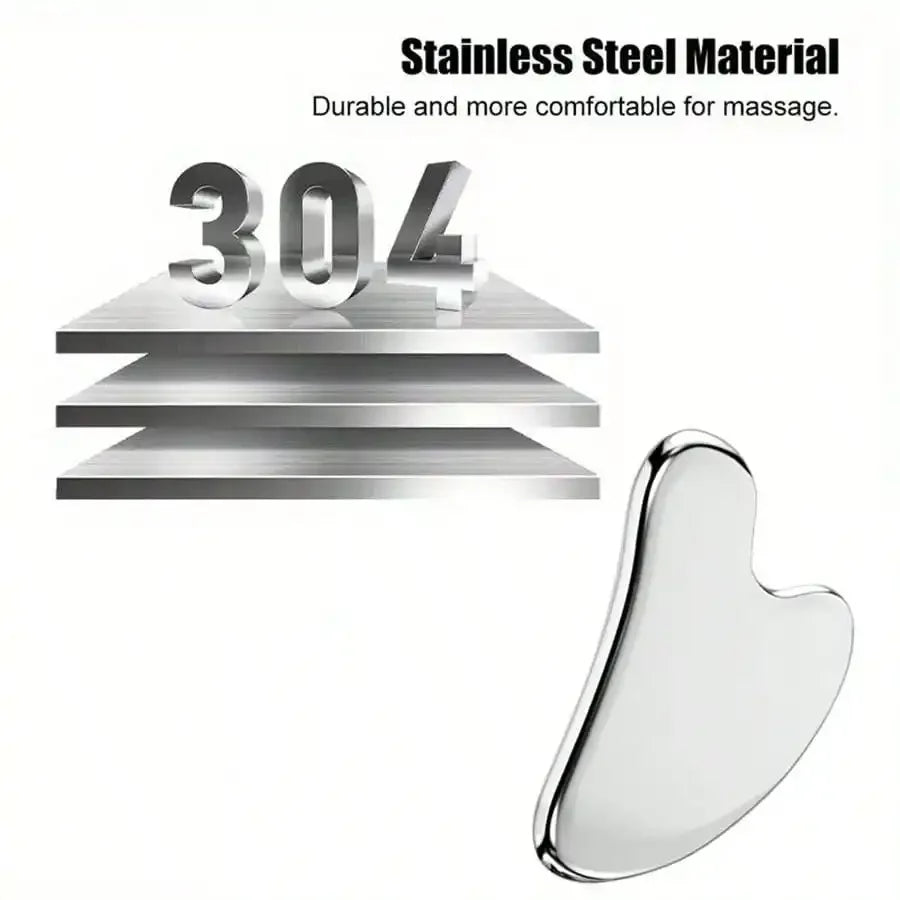 LumiStone 304 Stainless Steel Gua Sha For Puffiness by Haraps.com