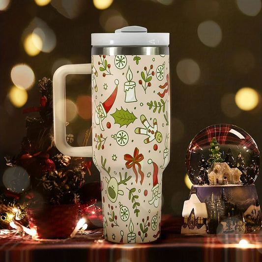 Christmas Stainless Steel Thermos Bottle – 40oz Insulated Travel Tumbler