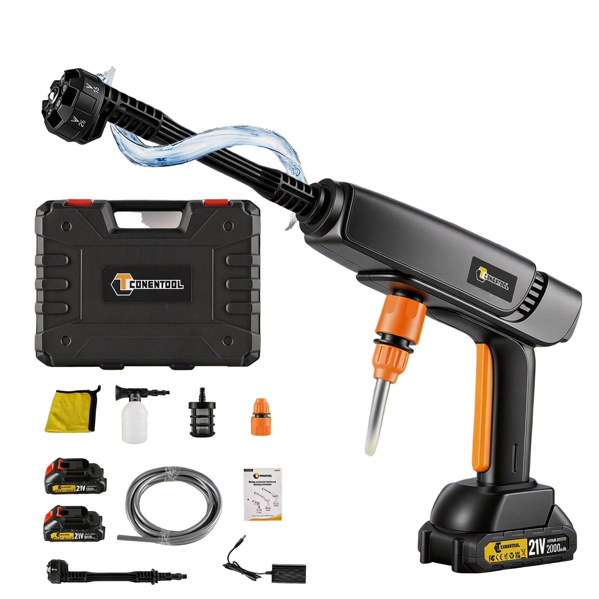 6 In 1 High Pressure Car Washer With 2 Batteries by Haraps.com