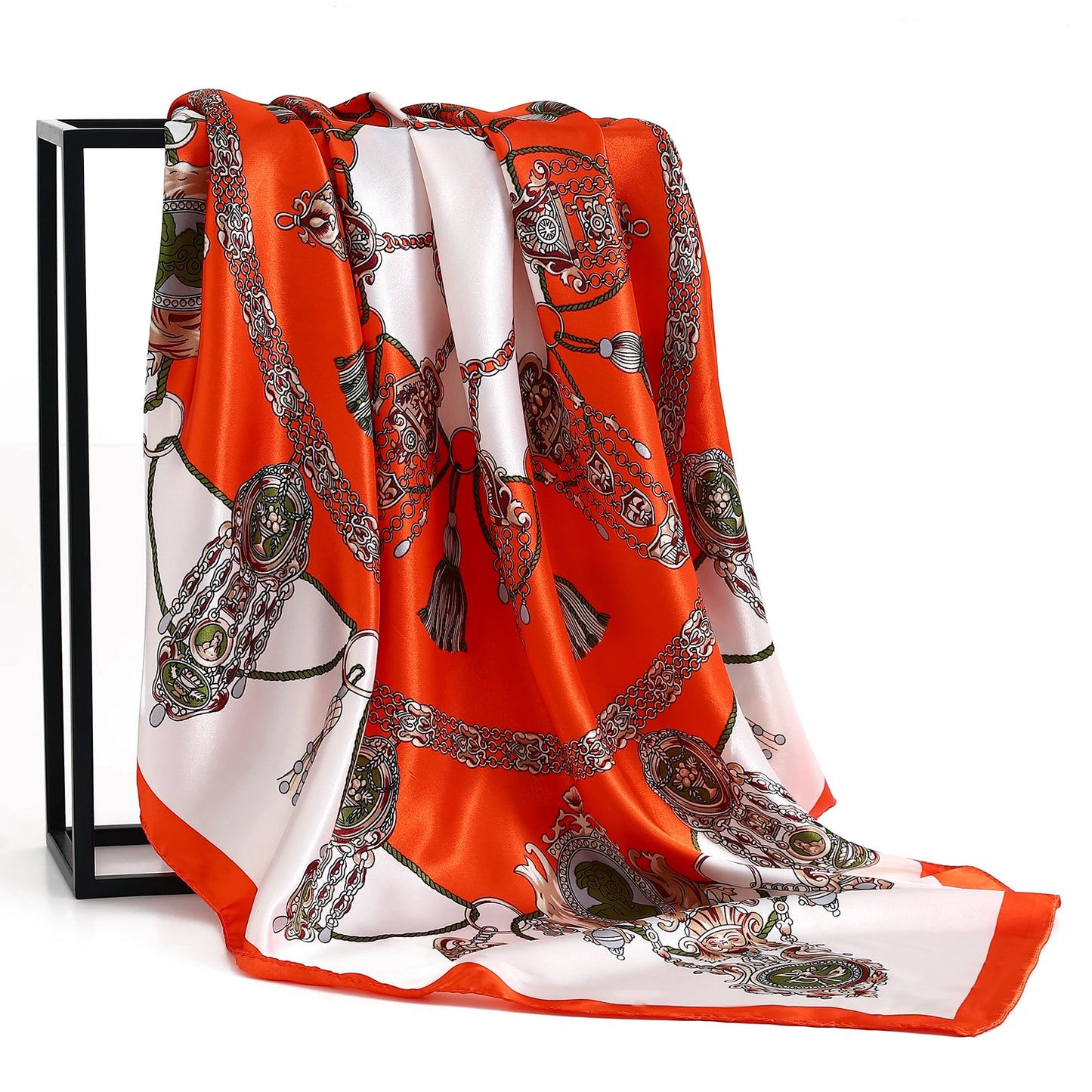 Satin Silk Square Head Scarf (90cm x 90cm)