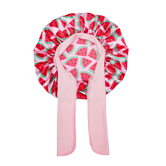 Kids Satin Bonnet With Ribbon