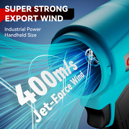 4000W Brushless Electric Turbo Blower Jet Fan 400M/S 300000RPM Leaf Blower Dust Blowing Tool For Makita 18V Battery Pin by Haraps.com