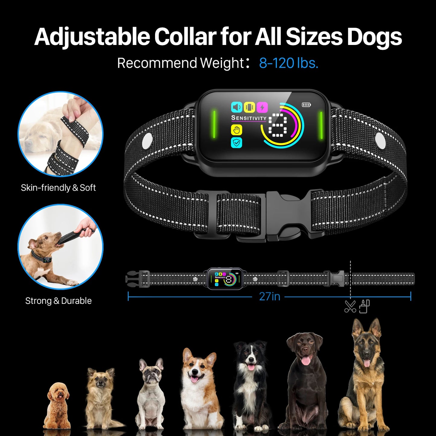 Waterproof Anti-Bark Training Collar for Dogs