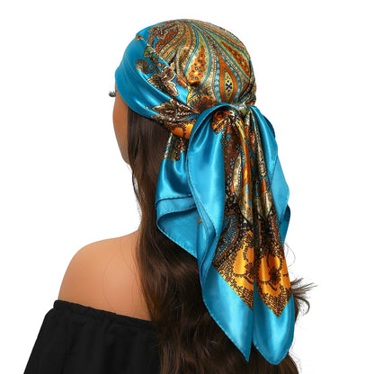 Silk Satin Square Head Scarf