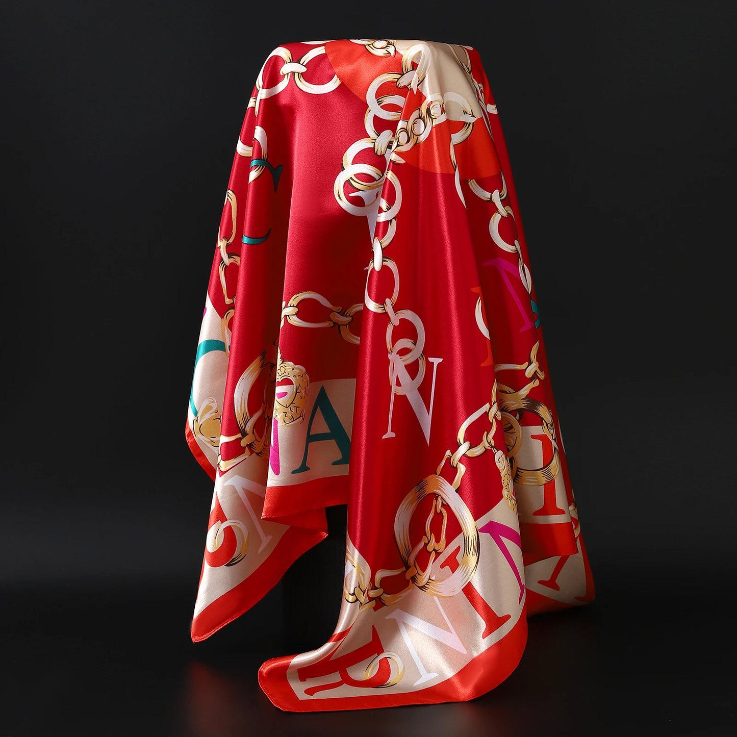 Satin Silk Square Head Scarf (90cm x 90cm)