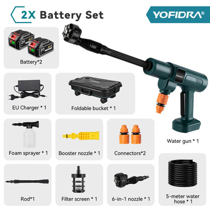 200Bar Brushless High Pressure Washer Electric Water Gun With Bucket Car Cleaner Spray Gun For Makita 21V Battery Pin by Haraps.com