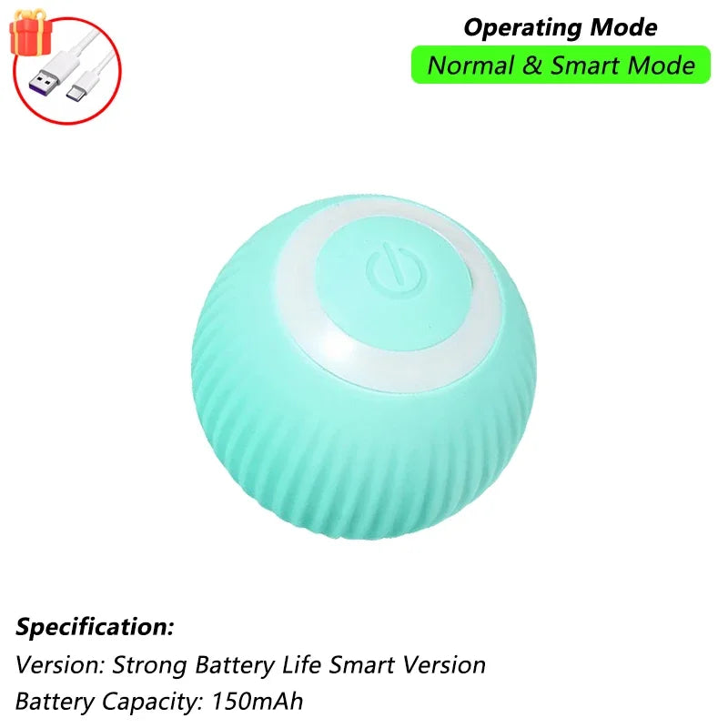Cat Interactive Smart Ball Toy – Rechargeable Rolling Ball with Tail, Obstacle Avoidance & LED Modes