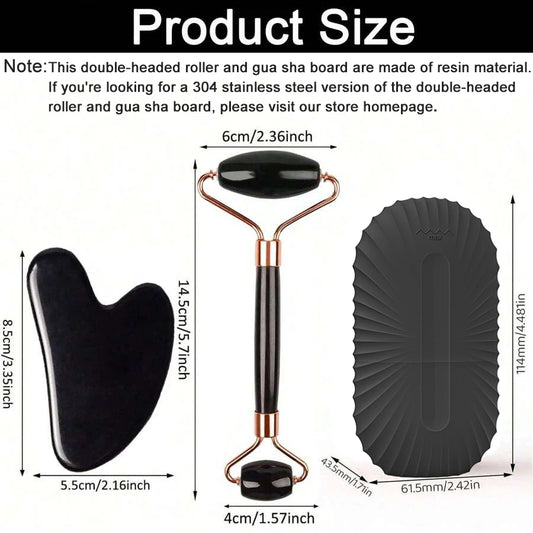 Purify Ice Face Roller Set With Gua Sha Tool by Haraps.com
