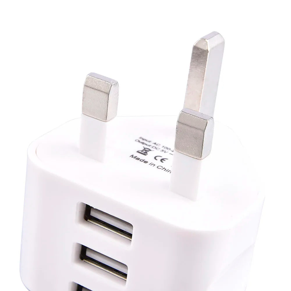 USB Adapter with 3 Pin UK Plug