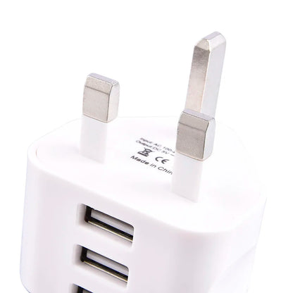 USB Adapter with 3 Pin UK Plug