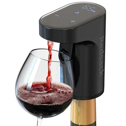 Automatic Non-touch Automatic Electric Bottle Pump Beverage Whisky Alcoholic Beverage Dispenser Aerator Pourer Redsack Wine Dispenser Digital Beverage Dispenser Wine Aerator Pourer Redsack Wine Dispenser by Haraps.com