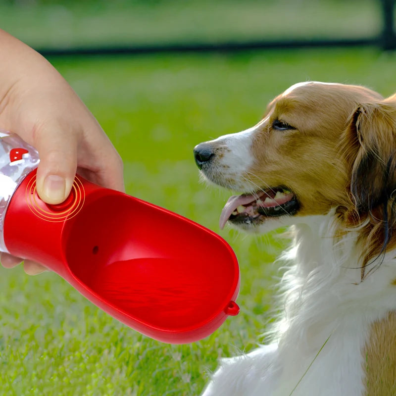 2-in-1 Dog & Cat Water Bottle with Food Container – Portable Leak-Proof Travel Feeder
