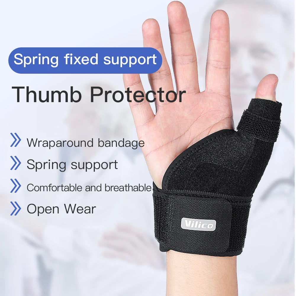 1PC Flexible Splint Wrist Thumb Support Brace for Tendonitis Arthritis Breathable Thumb Protector Guard Fits Right and Left Hand by Haraps.com