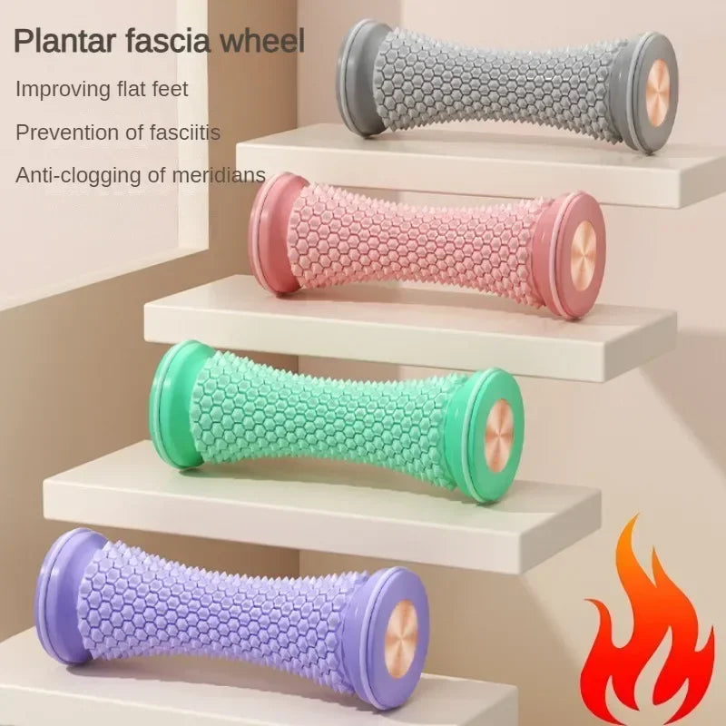 Foot Massager Roller – Yoga Massage Ball for Plantar Fascia & Muscle Relaxation, Manual Plastic Foot Massage Tool