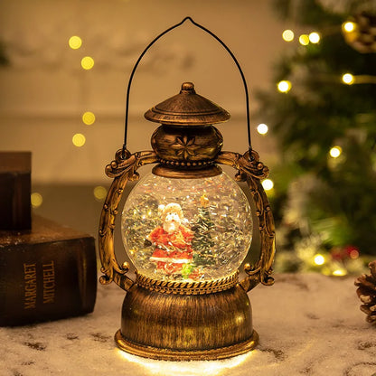 Christmas Snow Globe Lantern with Music & LED Light