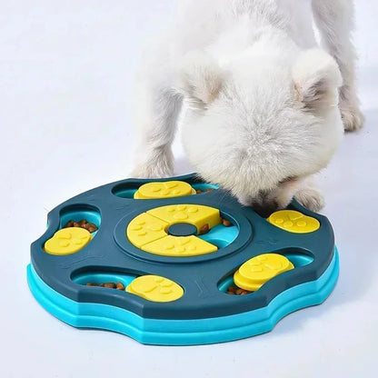 Interactive Dog Puzzle Toy & Slow Feeder Bowl – IQ Training Food Dispenser