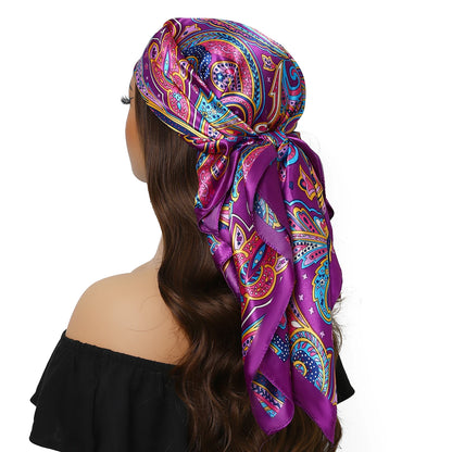 Silk Satin Square Head Scarf