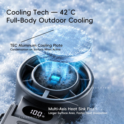 Foldable Portable Handheld Fan For Travellers With 3600mAh Battery And 100 Level Control Turbo Cooling