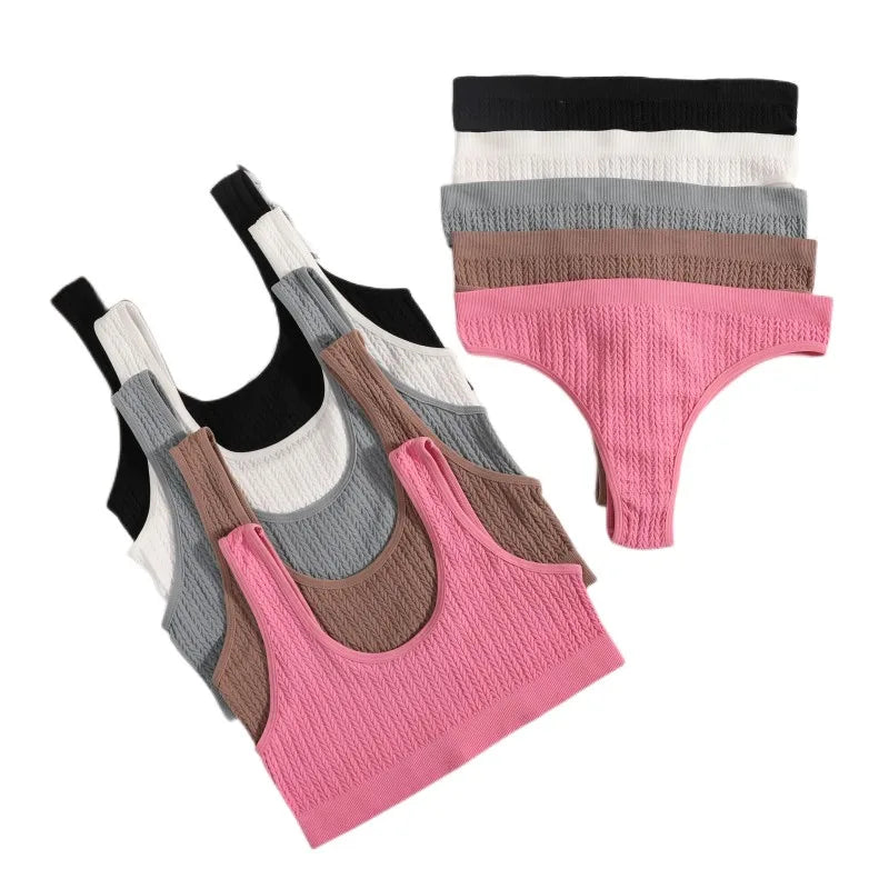 Womens Seamless Sports Bra Set