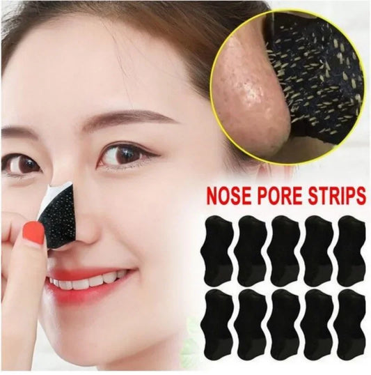 10pcs Bamboo Charcoal Nose Strips – Blackhead & Comedone Removal Mask
