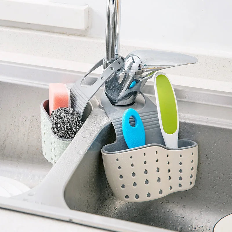 Kitchen sink hanging soap sponge strainer