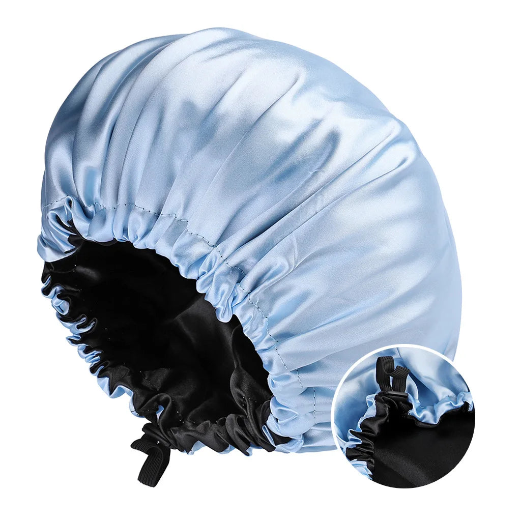 Double-Layer Reversible Satin Bonnet