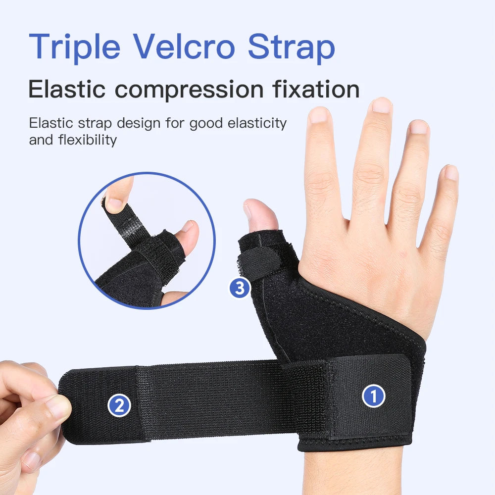 1PC Flexible Splint Wrist Thumb Support Brace for Tendonitis Arthritis Breathable Thumb Protector Guard Fits Right and Left Hand by Haraps.com