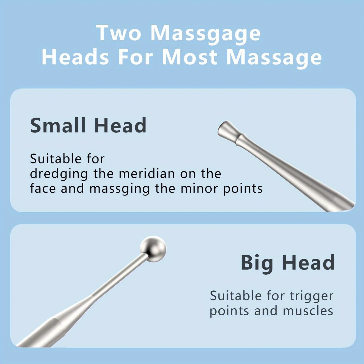 Dual Head Stainless Steel Trigger Point Massager Tool by Haraps.com