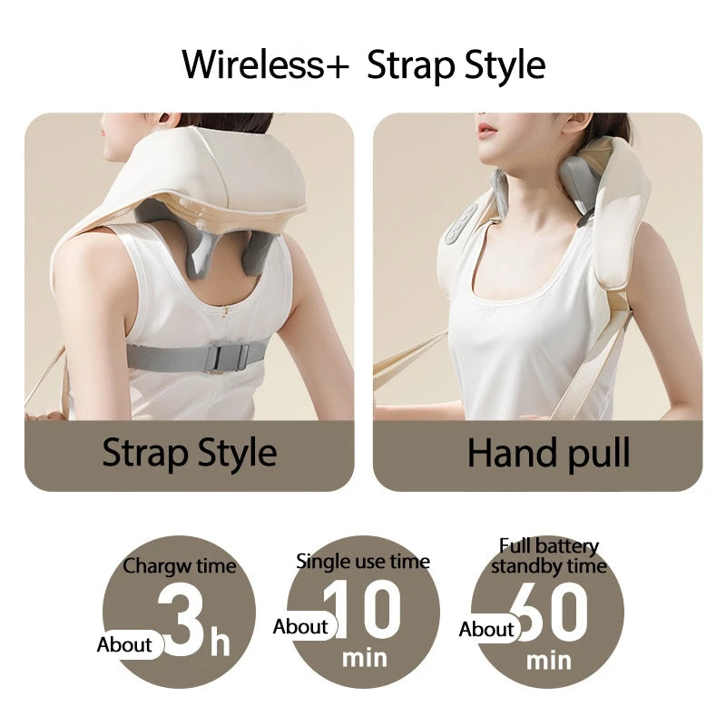 Multifunctional Cervical & Trapezius Muscle Massager – Neck, Shoulder & Hot Compress Therapy
