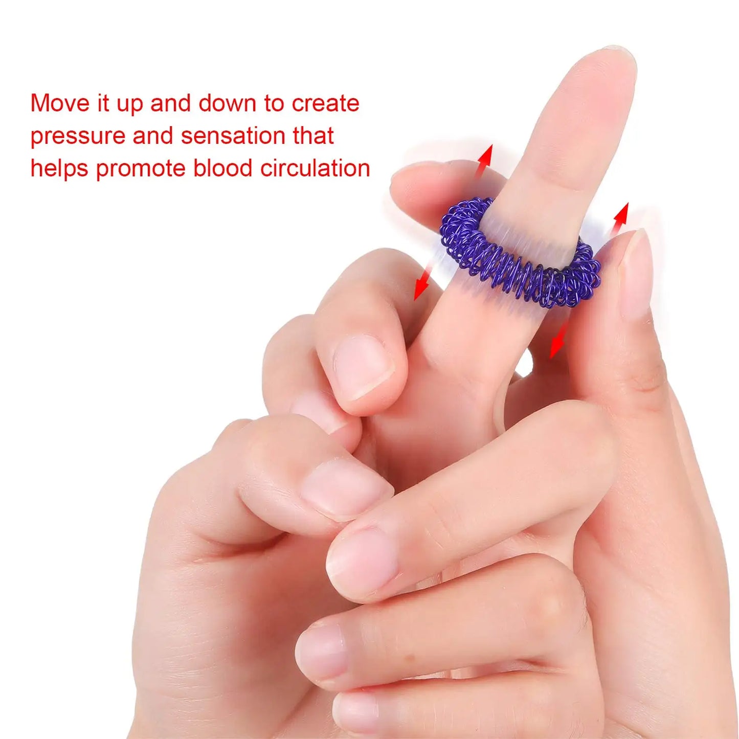 Spiky Stress Massager Finger Ring Set by Acupressure by Haraps.com