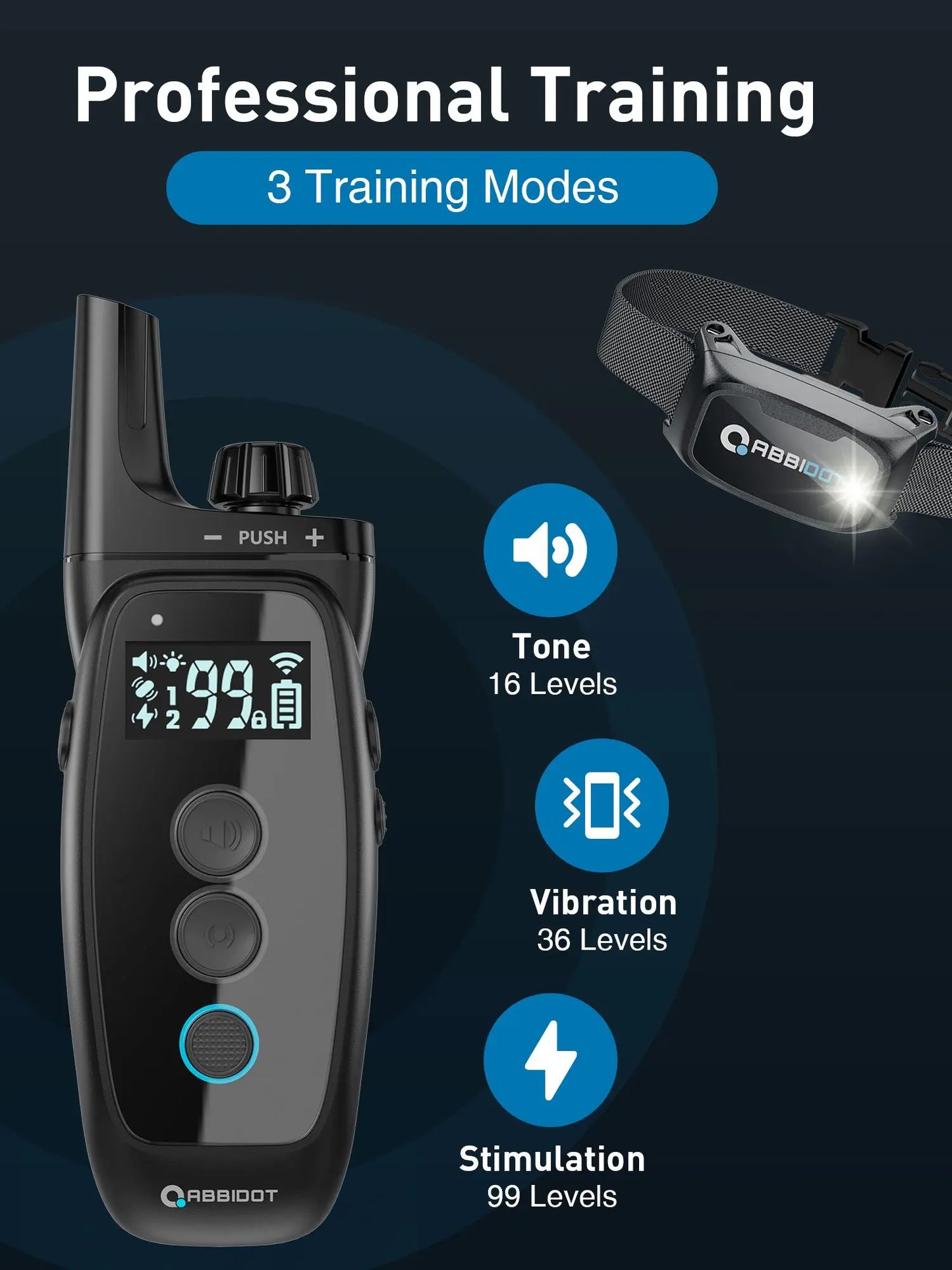 T50 Dogs Training Electric Shock Collar for Pets (3300ft Range)