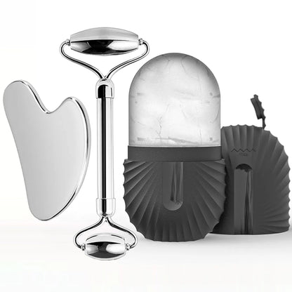 Ice Face Roller & Gua Sha Skincare Set
