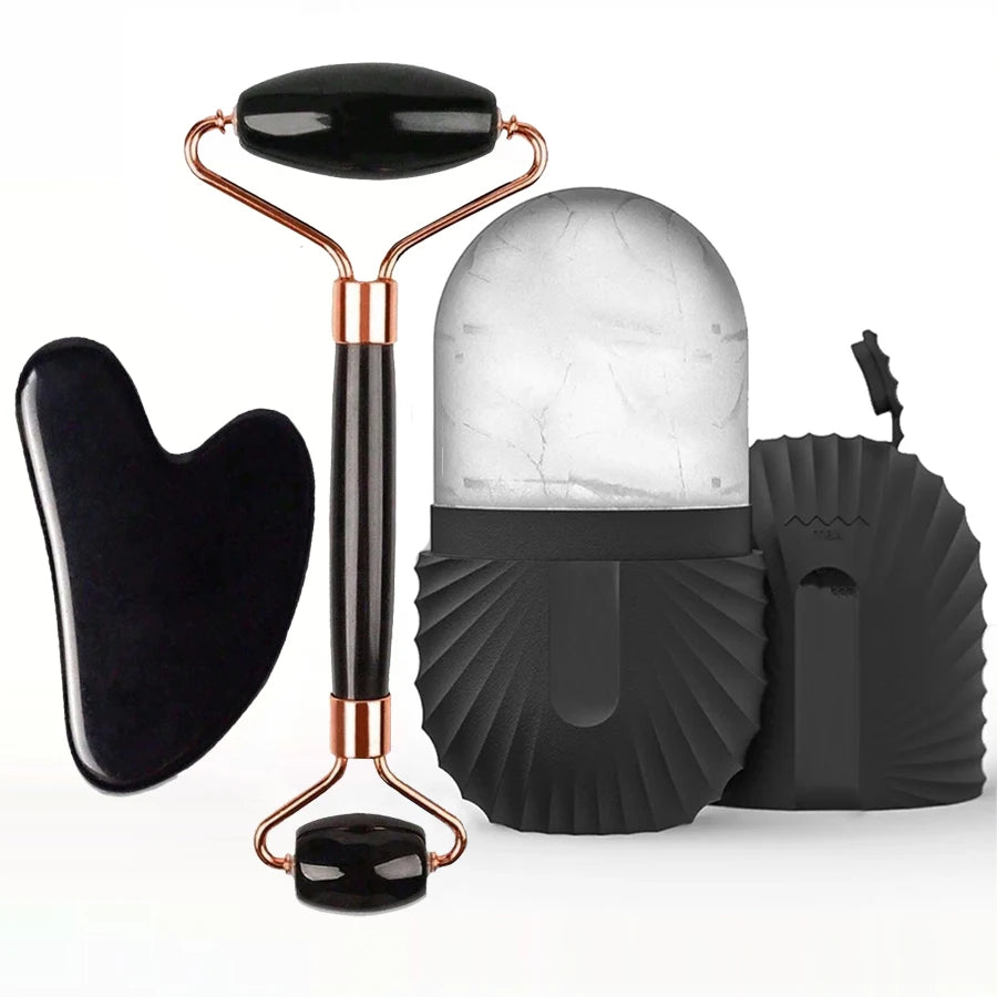 Purify Ice Face Roller Set With Gua Sha Tool by Haraps.com