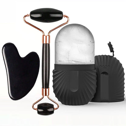 Purify Ice Face Roller Set With Gua Sha Tool by Haraps.com