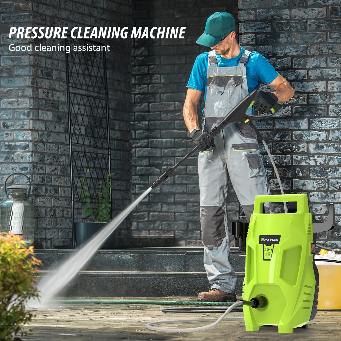 2050PSI Electric High Pressure Washer, 1.6GPM 2300W Washer with 1-180° Adjustable Nozzle and Detergent Tank for Cleaning Car by Haraps.com