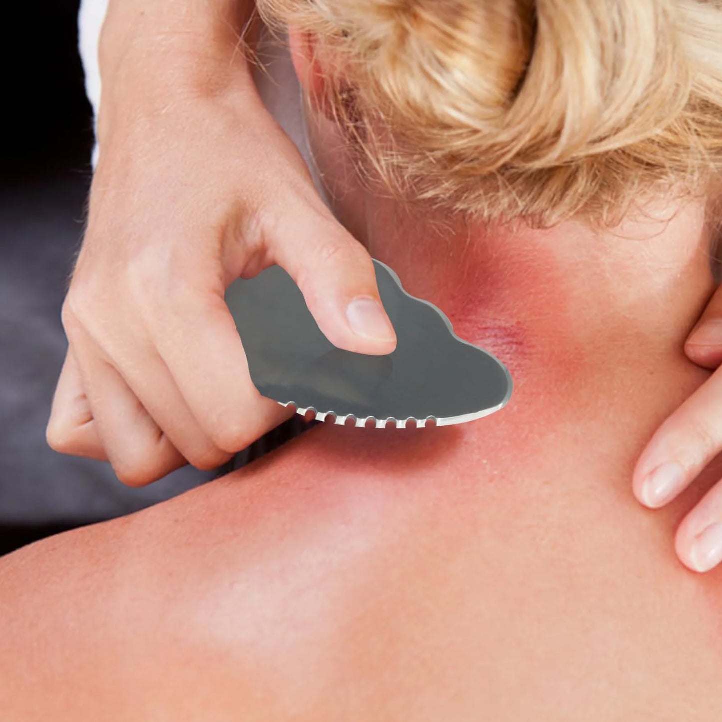 LuxGua Stainless Steel Facial Gua Sha Board by Haraps.com
