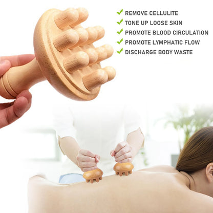 Zennify Wooden Mushroom Massager Tool for Muscle Relief by Haraps.com