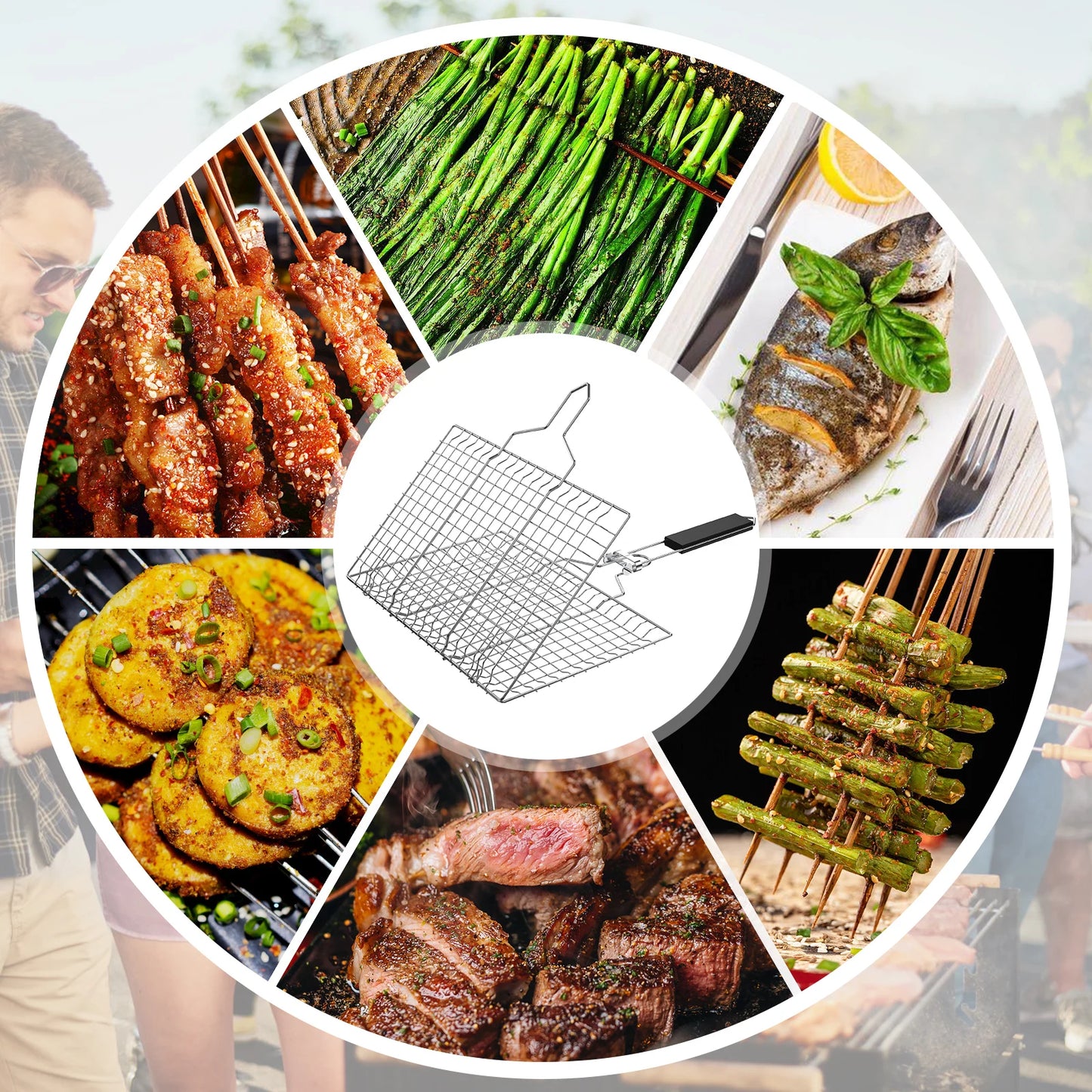 Fish Grilling Basket Large Capacity