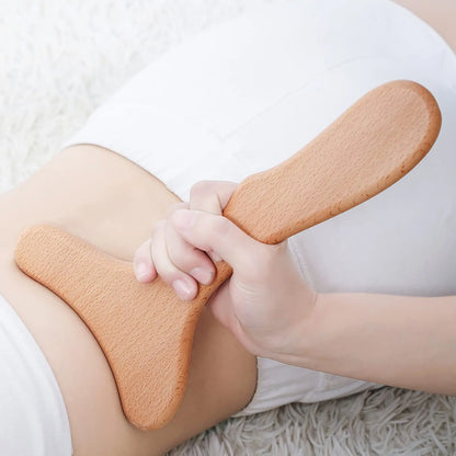 LymphaWood Roller Massager Set Gua Sha Body Tool by Haraps.com