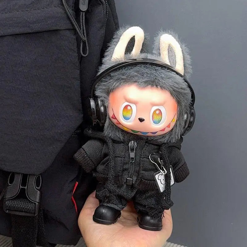 Casual Hoodie Outfit for 17cm Labubu Doll – Fashion Sweatshirt Jacket