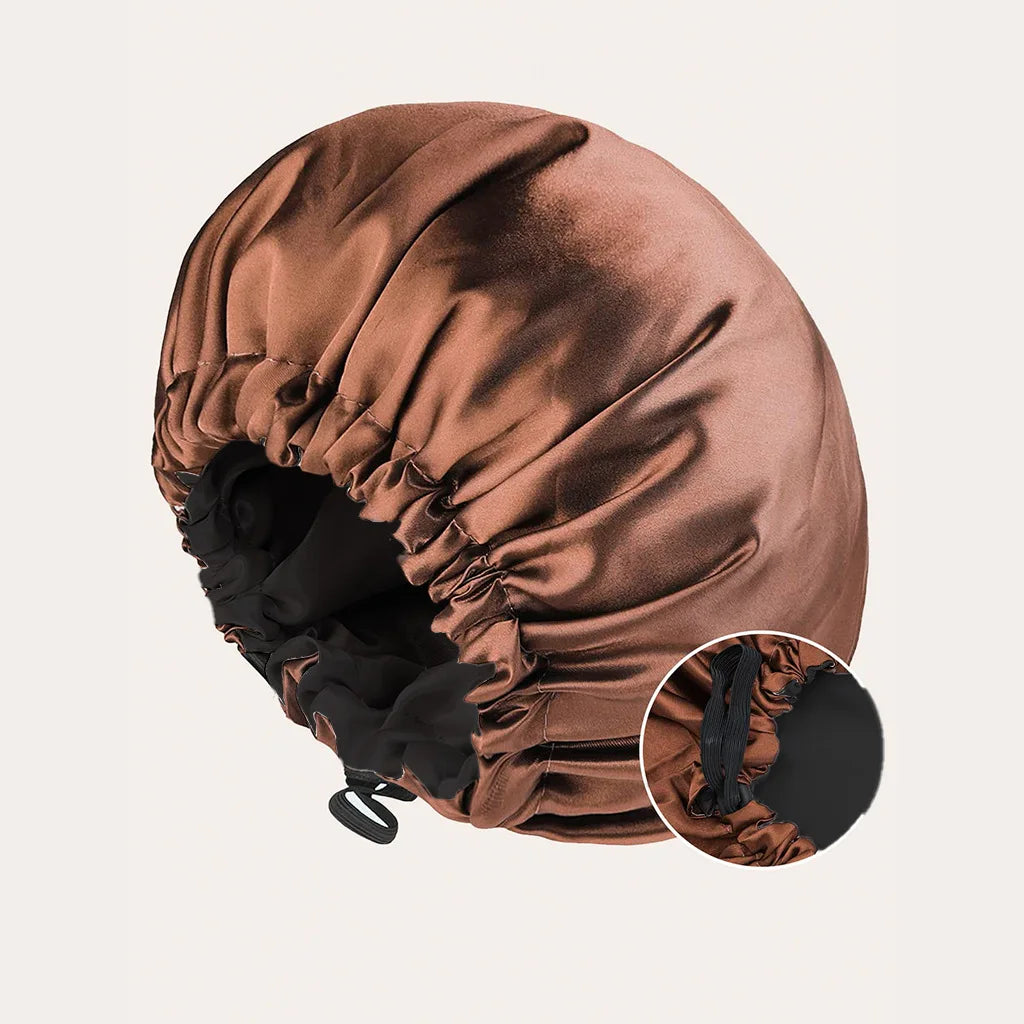 Double-Layer Reversible Satin Bonnet