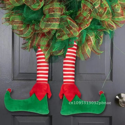 Christmas Elf Leg Tree Top Decoration