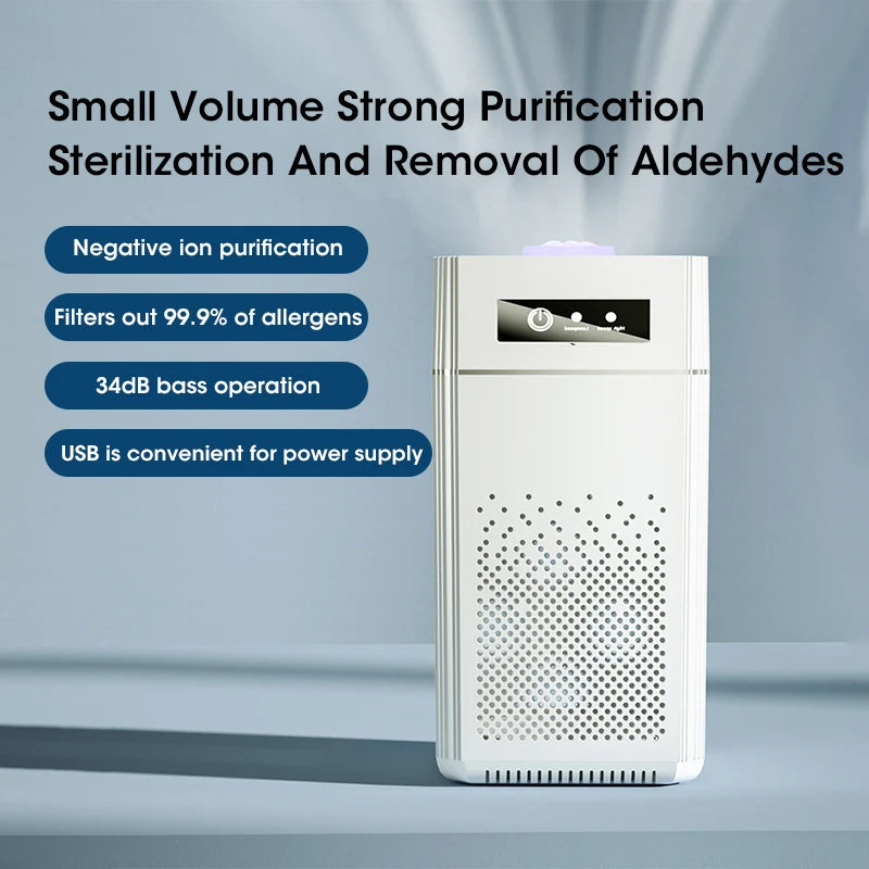 Air Purifier with Negative Ions Generator and Replaceable HEPA Filter
