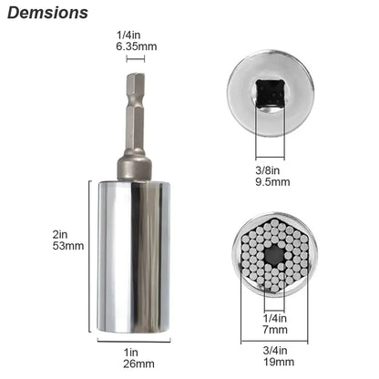 Universal Socket Wrench Head Set