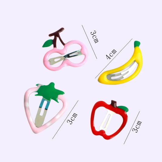 10 Pack Fruit Hair Clips