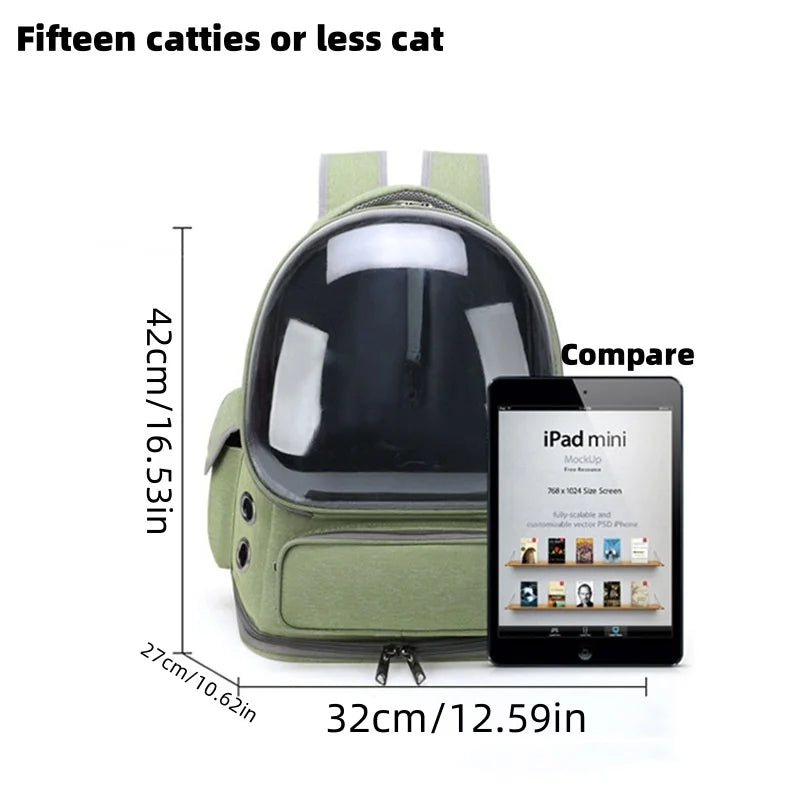 Pet Cat Carrier Backpack – Outdoor Travel Bag for Cats & Small Dogs