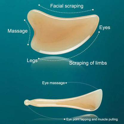 Velvet Glow Gua Sha Facial Massage Board by Haraps.com